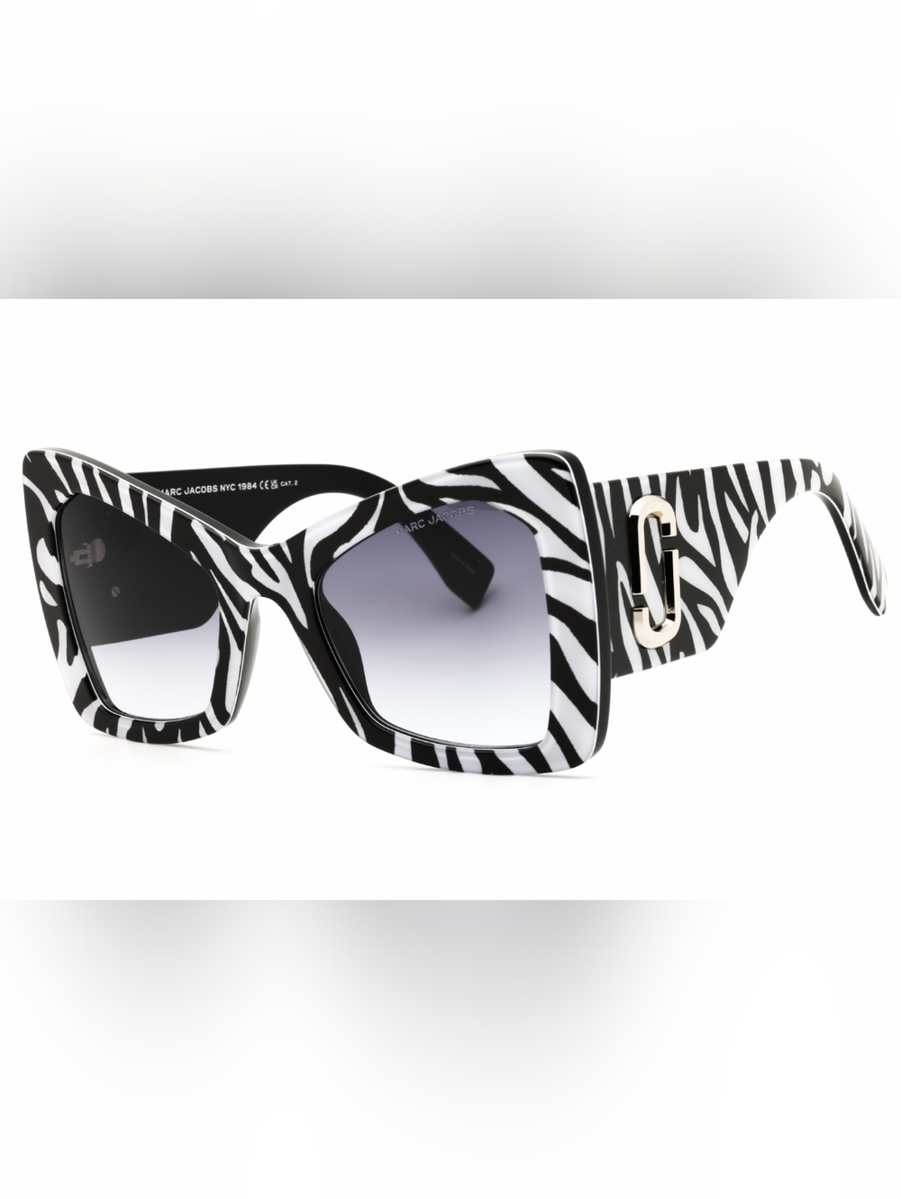 NWT, Marc Jacobs MARC 761/S, Pttr Black White/Grey Azure Gradient, Size52X23X140